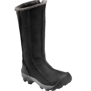 Keen Hoodoo High Boots Black Leather Sherpa Fleece Lined Womens 9 UK 6.5 EU 39.5